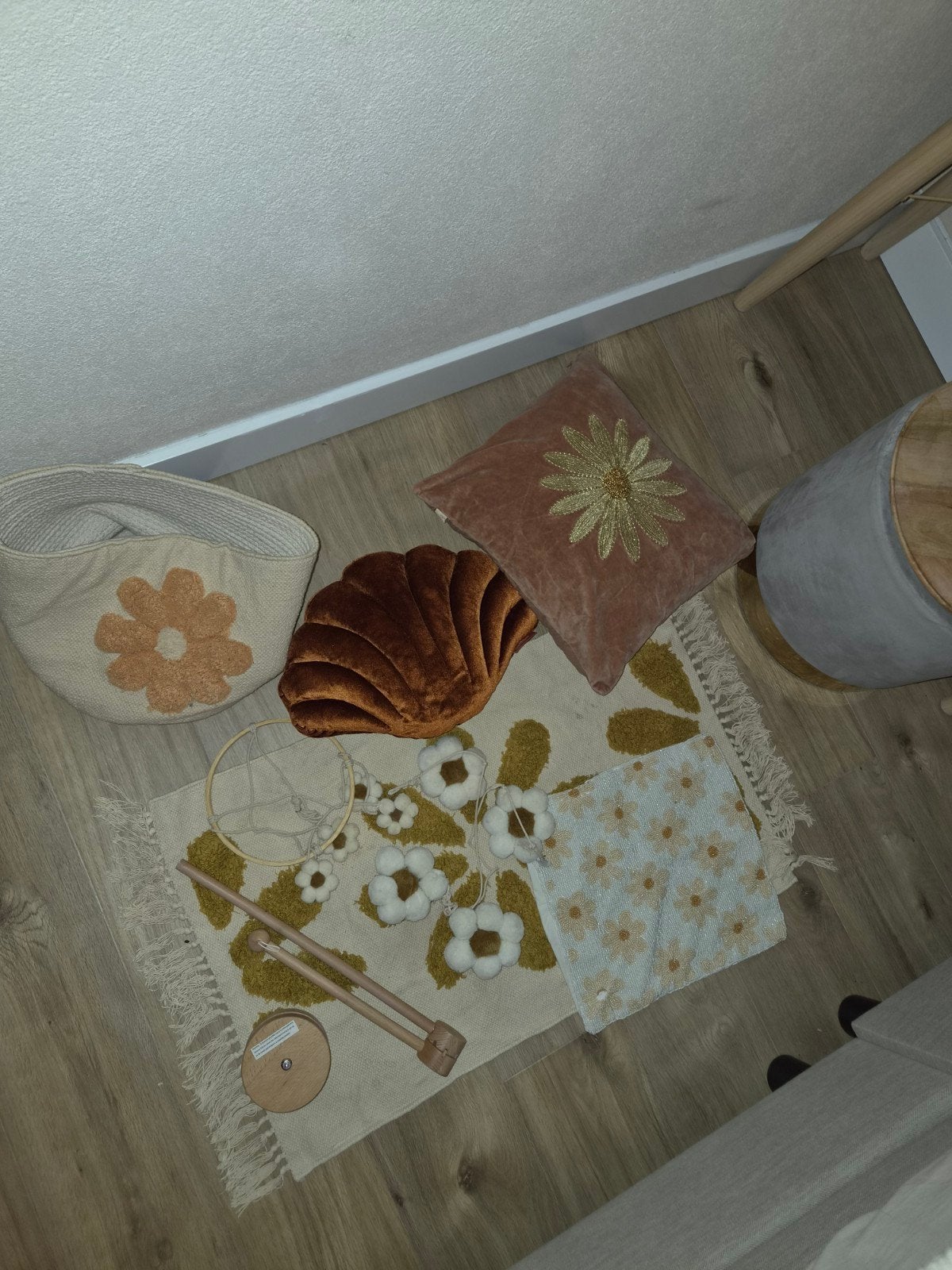 Leuke decoratie voor baby- of kinderkamer, Beige, Ophalen of Verzenden, Zo goed als nieuw, Kleed of Kussen