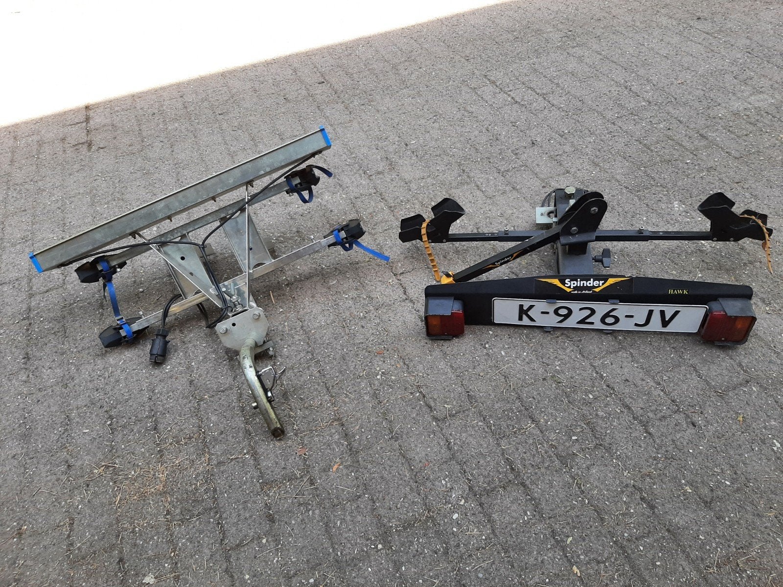 Spinder Hawk en Twinny TL-Load fietsendragers (per stuk), Ophalen, 2 fietsen, Gebruikt, Trekhaakdrager
