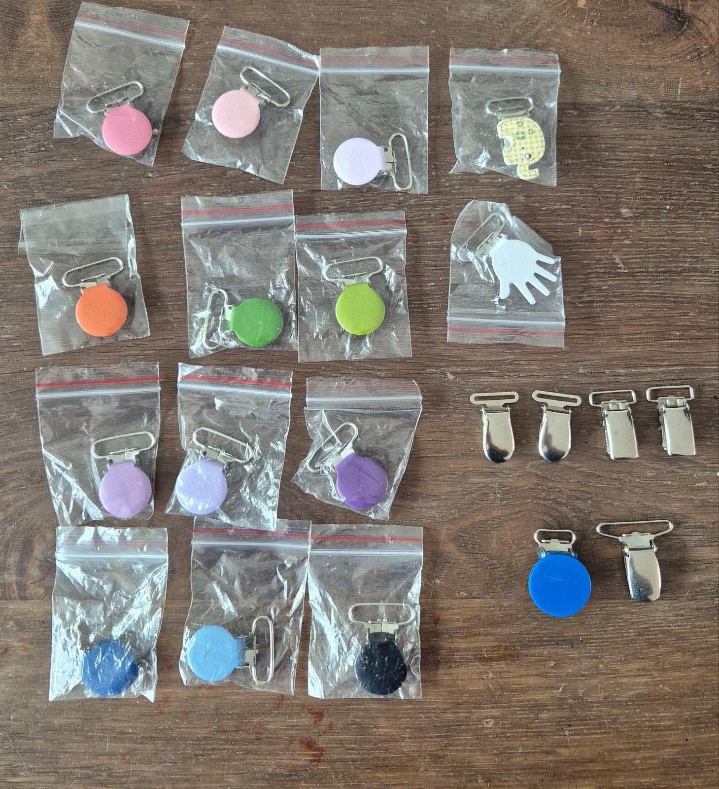 metalen clips - speenkoord klemmetjes, Ophalen of Verzenden