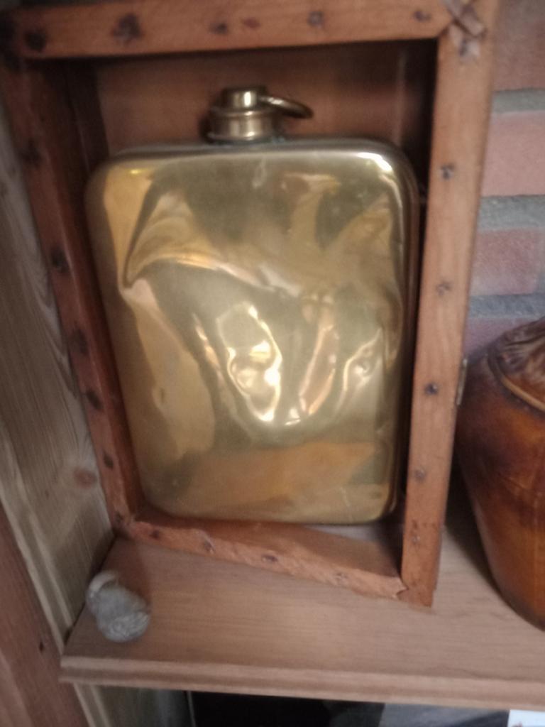 Antieke koperen kruik/stoof - onderhoud nodig, Ophalen of Verzenden