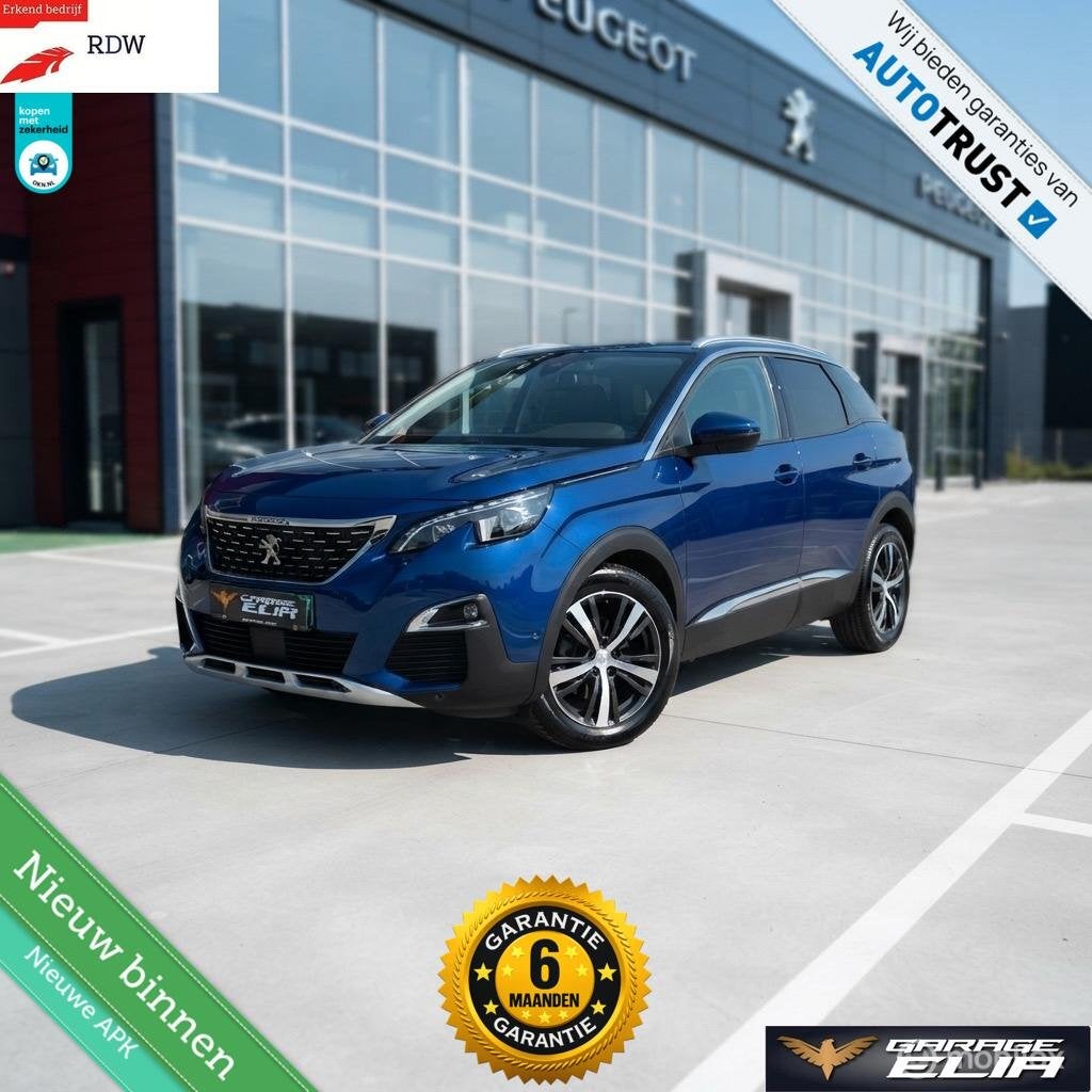 Peugeot 3008 Aut.| LED | Navi | PDC | 64900 KM |6M Garantie, Stof, Gebruikt, 1199 cc, Wit