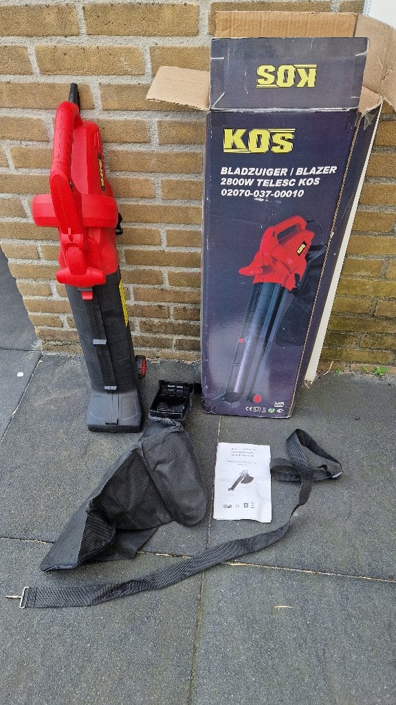 KOS Bladzuiger / Bladblazer 2800W Telesc KOS, Ophalen, Gebruikt, Met opvangzak, Handgedragen
