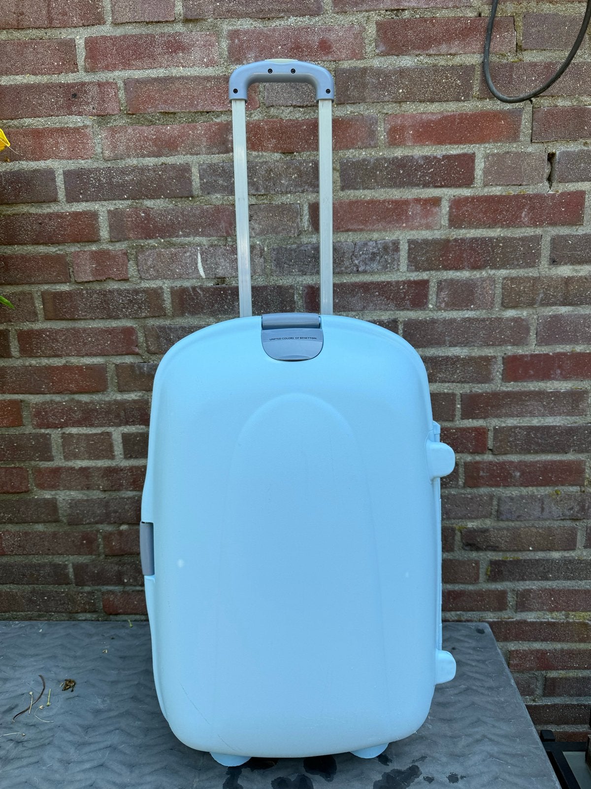 Benetton Rolkoffer - Lichtblauw, 40 tot 60 cm, Gebruikt, 20 tot 30 cm, Blauw