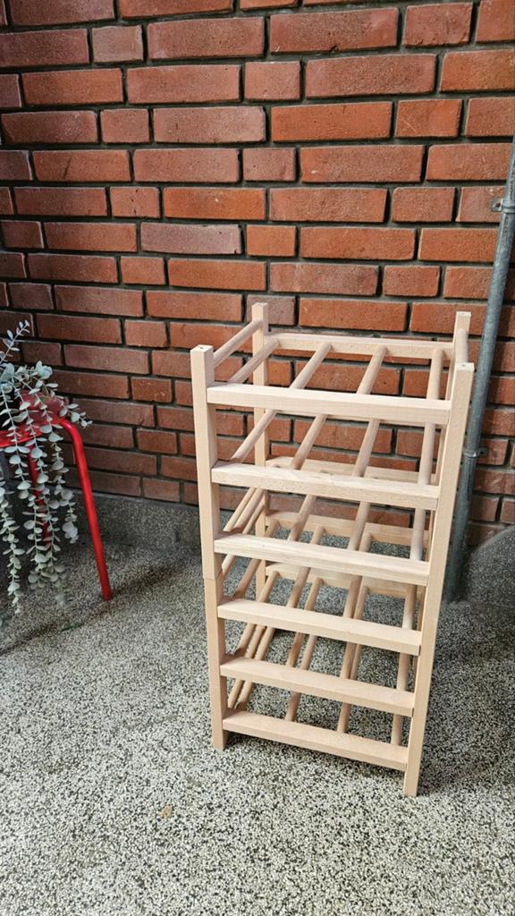 Houten wijnrek voor 15 flessen - als nieuw, Huis en Inrichting, Woonaccessoires | Wijnrekken, Ophalen, Zo goed als nieuw, Hout