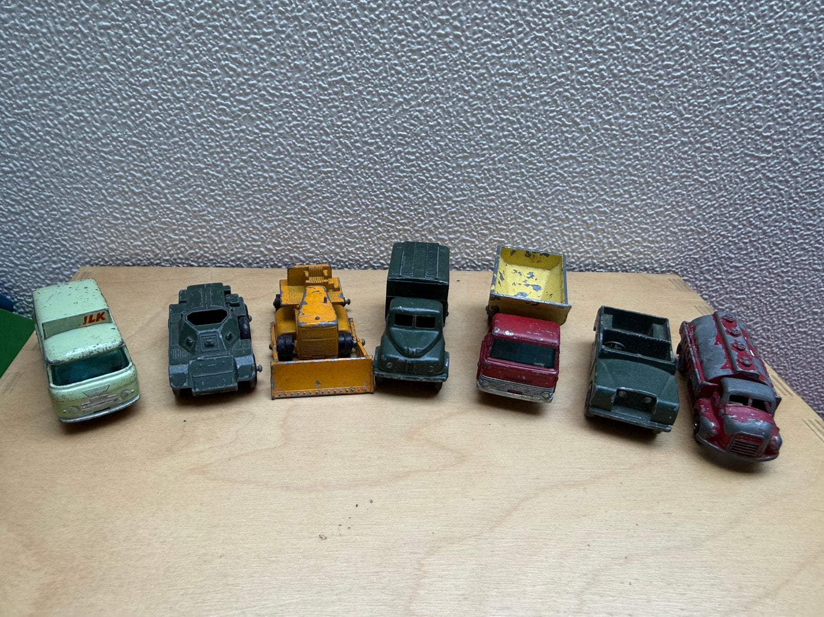 6x Lesney Matchbox + 1 budgie, Ophalen of Verzenden, Gebruikt, Bus of Vrachtwagen, Lesney