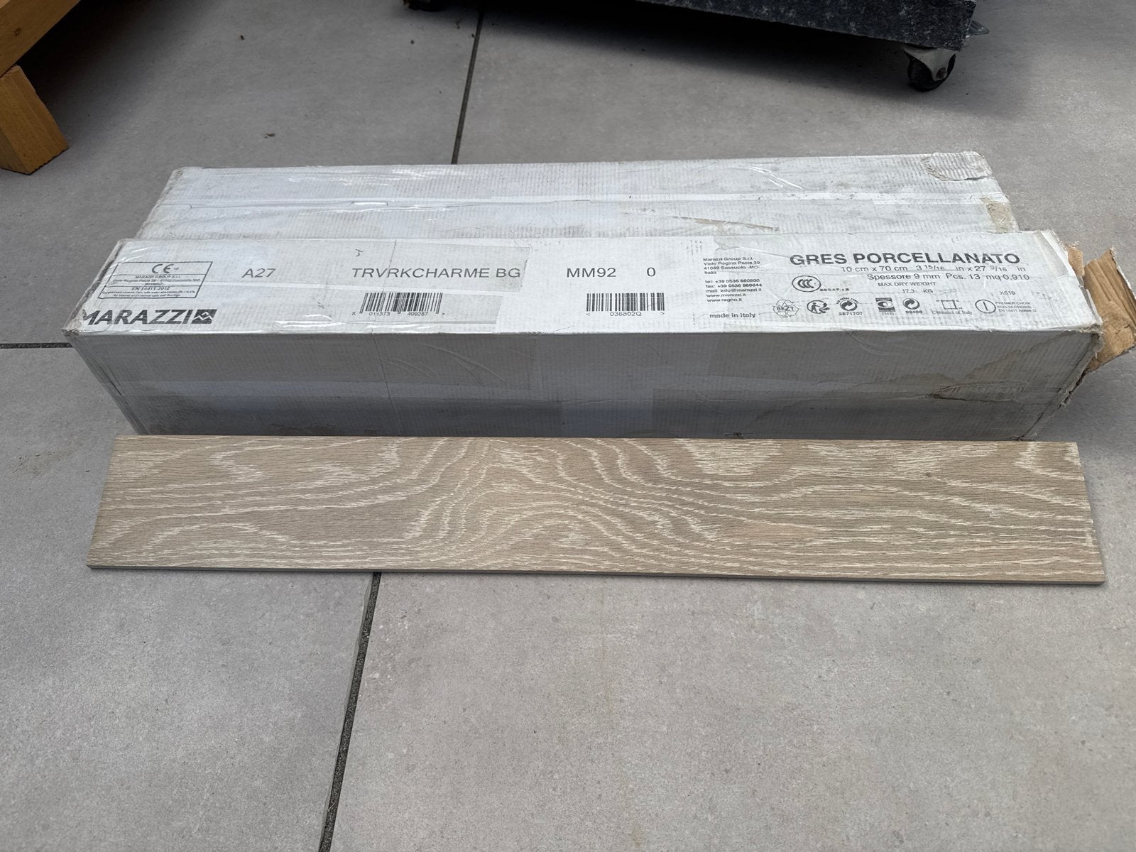 Marazzi Treverkcharme Beige houtlook porcellanato tegels, Doe-het-zelf en Verbouw, Tegels, Ophalen, 60 cm of meer, Keramiek, Nieuw