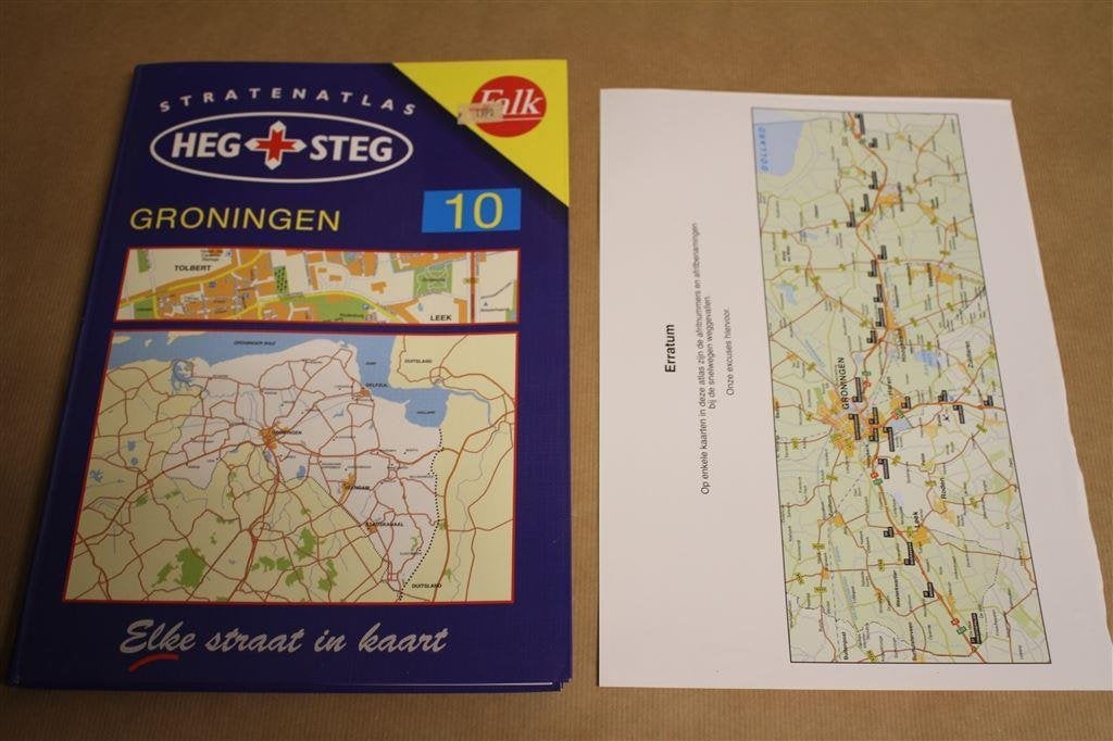 Falk Stratenatlas van Nederland 10, Groningen., Gelezen, Ophalen of Verzenden, Landkaart, 1800 tot 2000