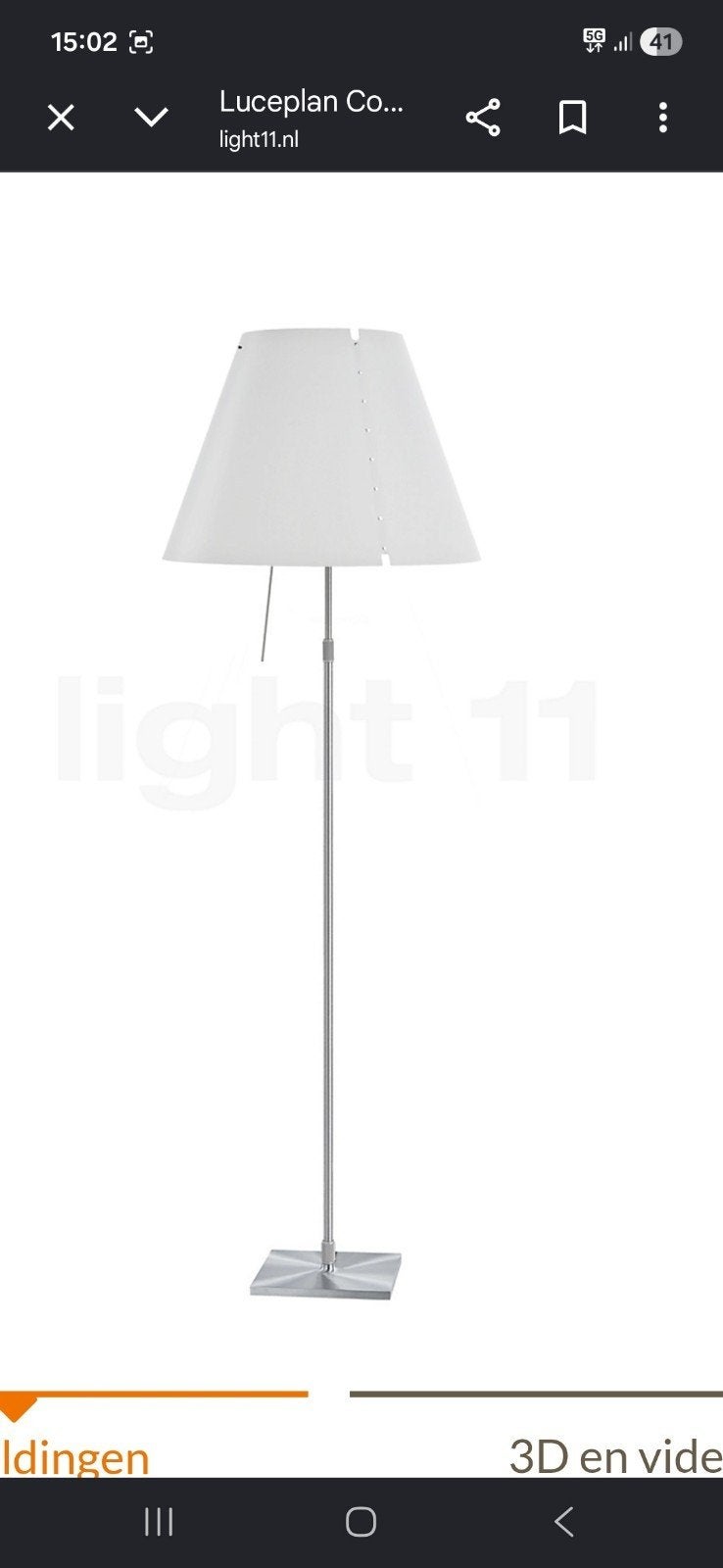 Luceplan Costanza Vloerlamp - Elegant en Modern Design, Ophalen