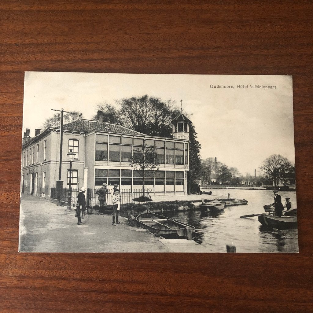 Ansichtkaart Hotel 's-Molenaars Oudshoorn, Verzenden, 1920 tot 1940, Gelopen, Zuid-Holland