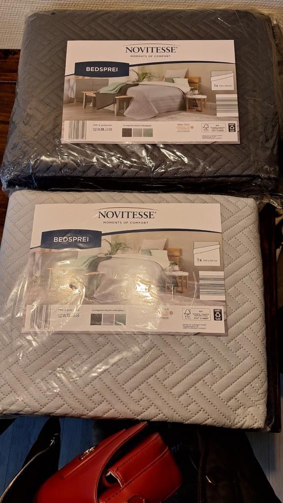 Plaids 2 stuks nieuw   maat 250x250 bedsprei, Eenpersoons, Wit, Nieuw, Ophalen of Verzenden