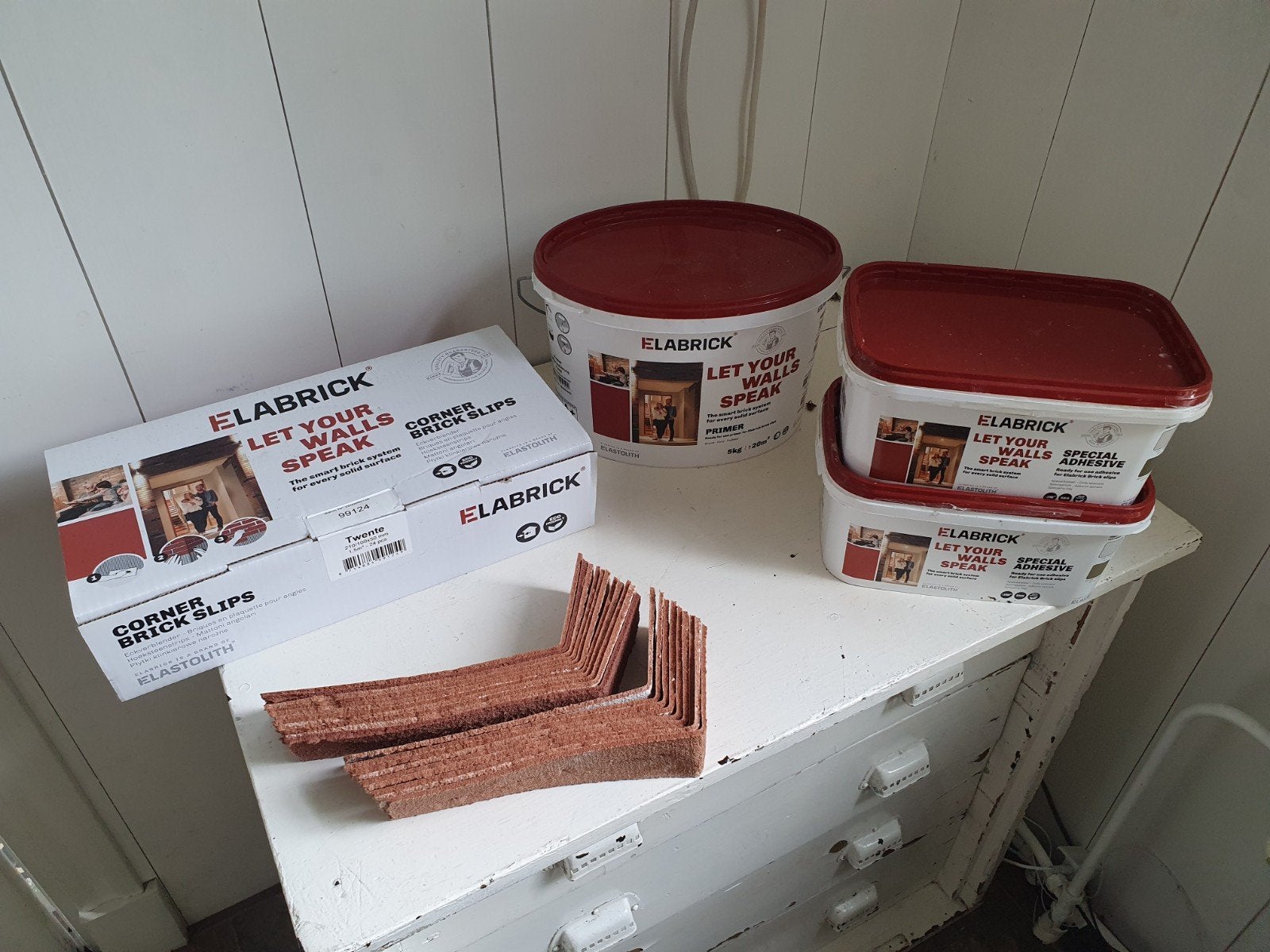 Elabrick Steenstrips : Primer, Lijm & Hoekstrip, Overige materialen, Wandtegels, Minder dan 20 cm, 10 m² of meer