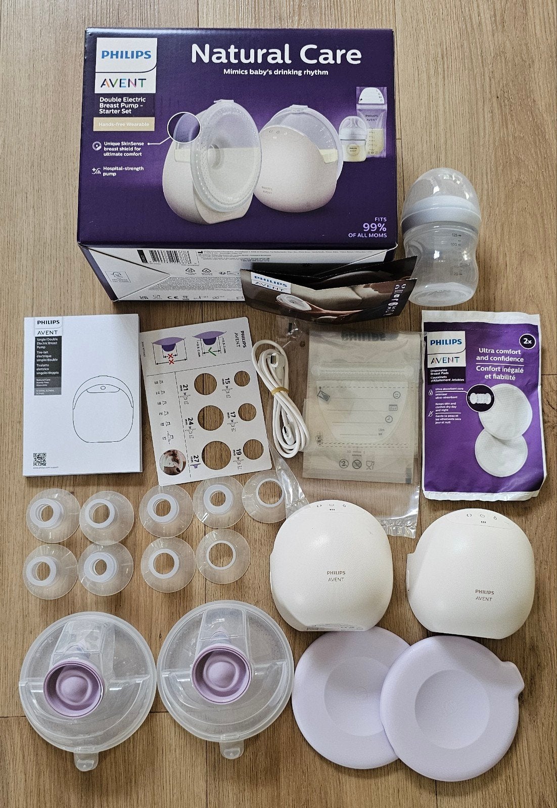 philips Avent Dubbele Elektrische Borstkolf SCD596/21, Draagbaar, Borstkolf, Zo goed als nieuw, Philips Avent