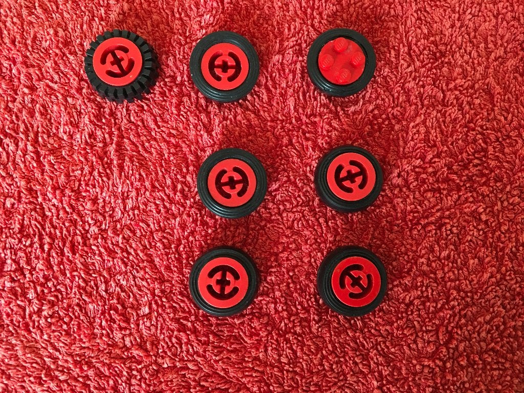 Lego autobandjes /wieltjes, Ophalen of Verzenden, Gebruikt