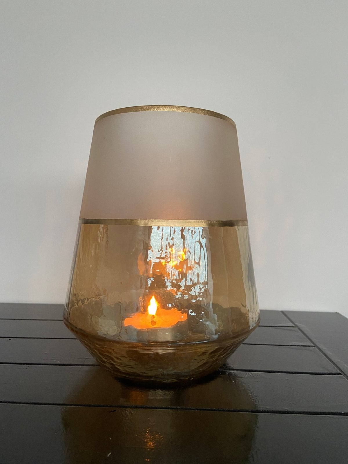 Vaas amber MOET WEG!, Huis en Inrichting, Woonaccessoires | Vazen, Ophalen of Verzenden, Nieuw, Goud, Glas