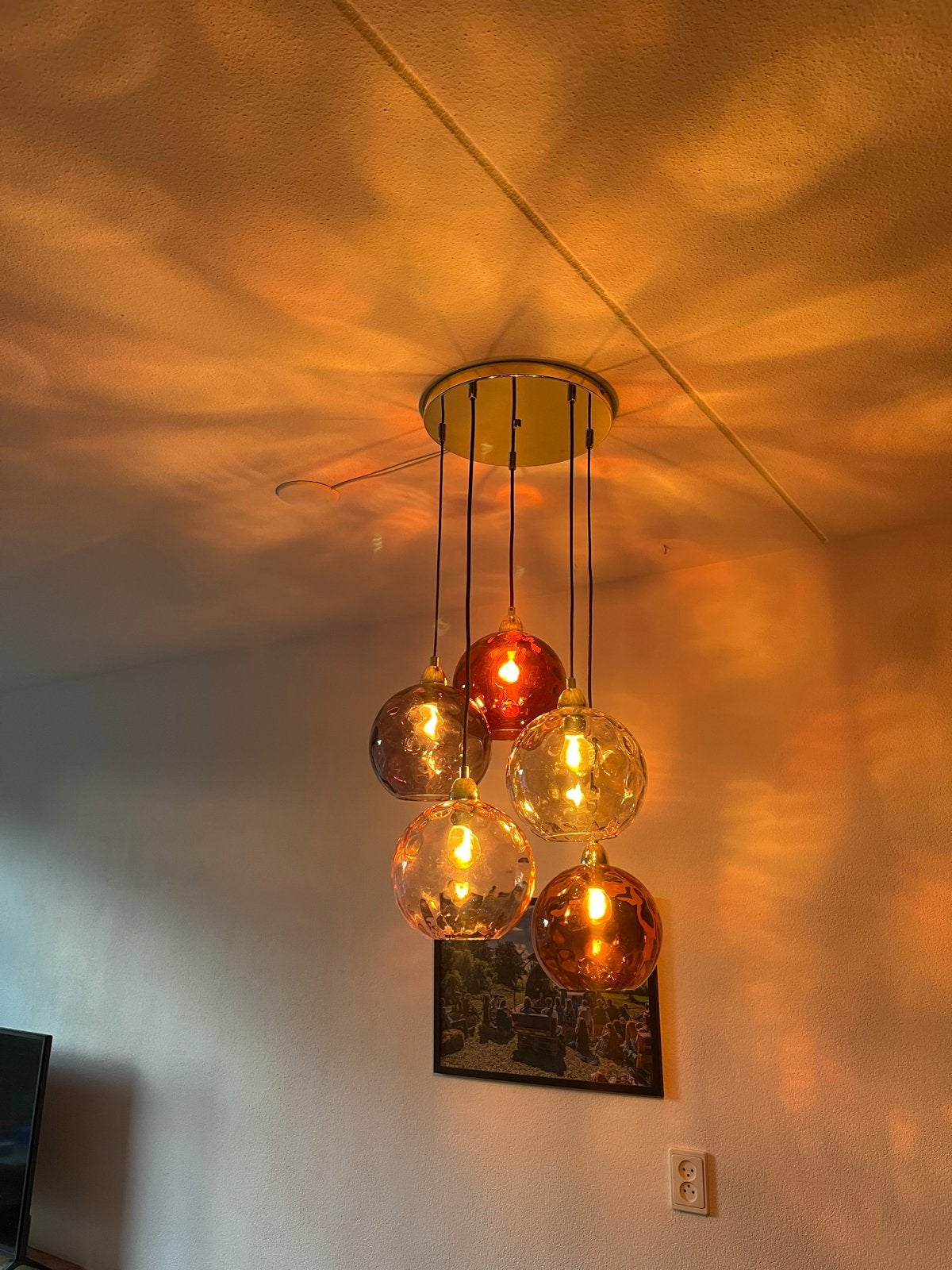 Madecom Illaria Glaze Bollen Hanglamp - Sfeervol Licht, Ophalen, Gebruikt, Glas