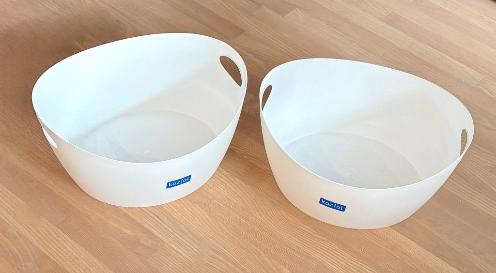 2 opberg bakken van koziol, wit, Ophalen, Gebruikt, Overige merken, Wit