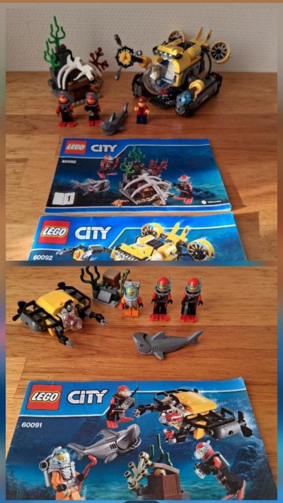 2 lego city Diepzee sets 60091+60092 Compleet met boekjes, Ophalen of Verzenden, Zo goed als nieuw