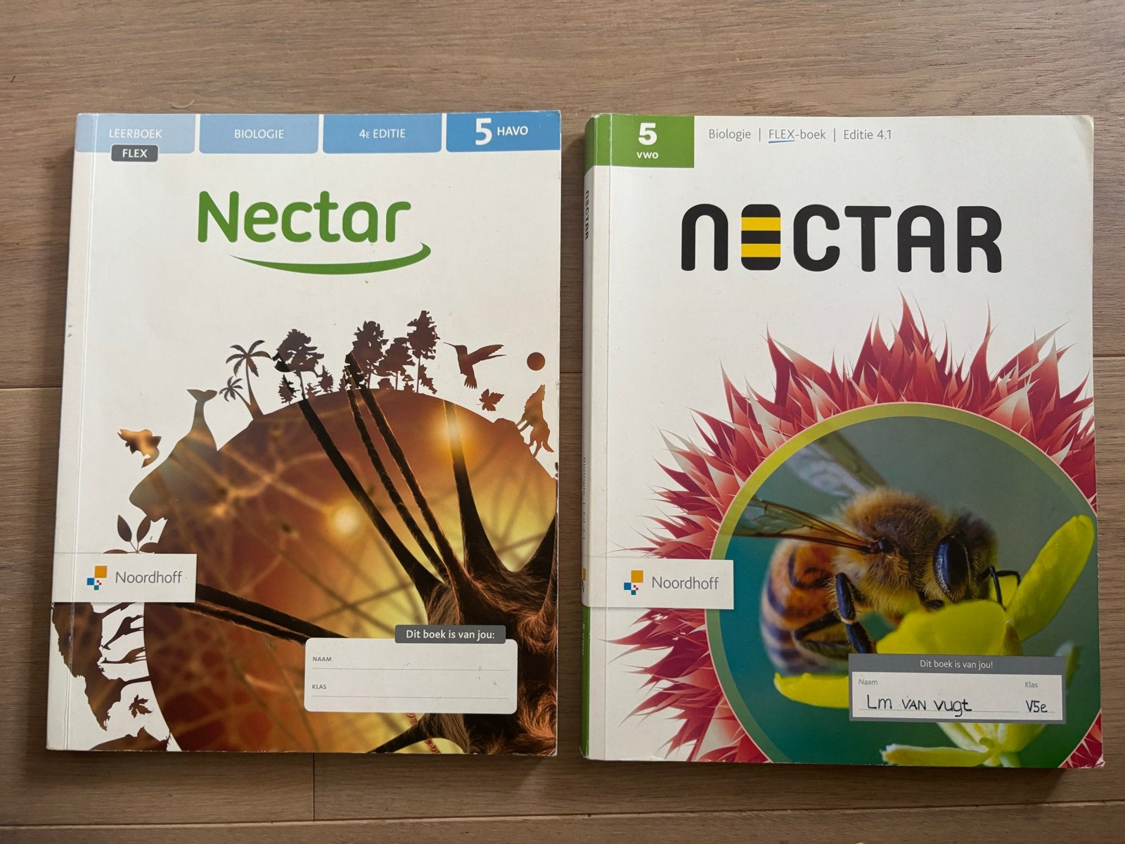 2 Biologie boeken Nectar 5 HAVO en 5 VWO - Zo goed als nieuw, Boeken, Ophalen of Verzenden, Zo goed als nieuw, HAVO, Biologie
