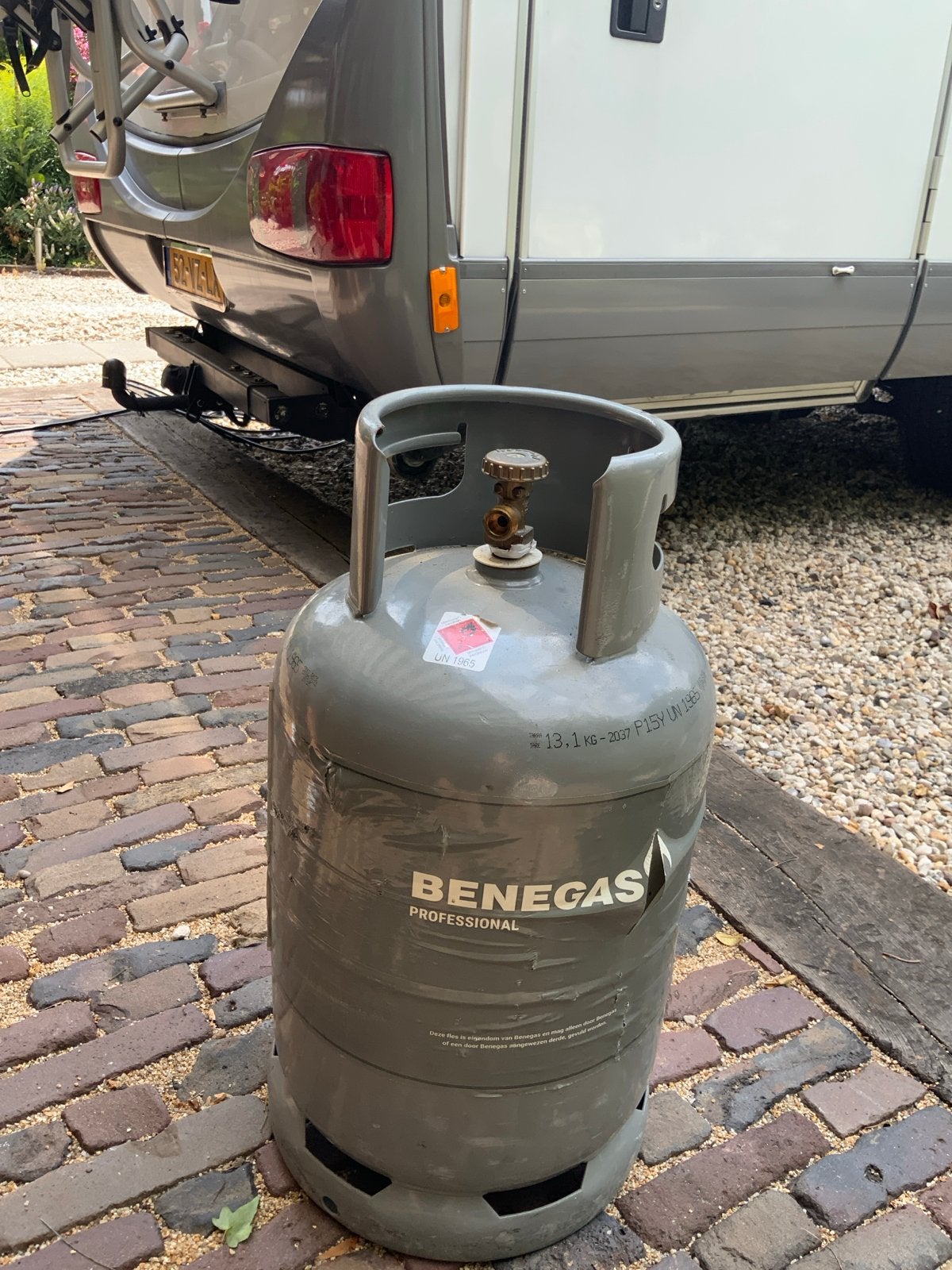 Gasfles Benegas 80%vol, Ophalen