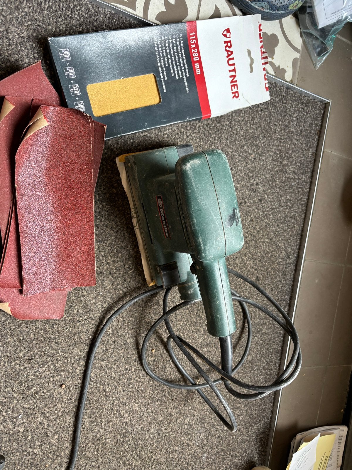 Metabo schuurmachine - Vlakschuurmachine, Ophalen of Verzenden, Gebruikt, Minder dan 600 watt, Vlakschuurmachine