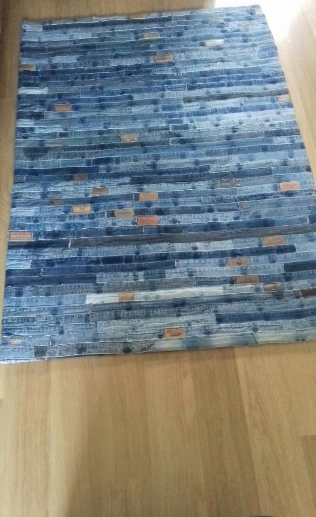 Vloerkleed spijkerboorden spijkerstof, Ophalen, Gebruikt, 150 tot 200 cm, Industrieel