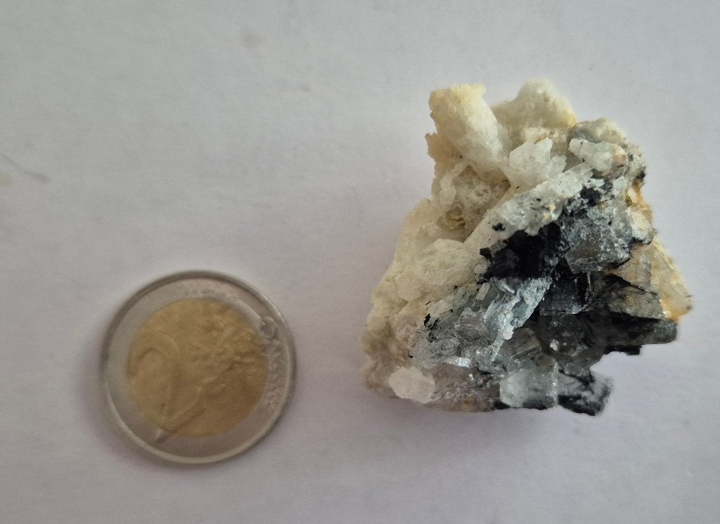 aquamarijn en tourmalijn namibië  edelsteen, Verzenden, Mineraal