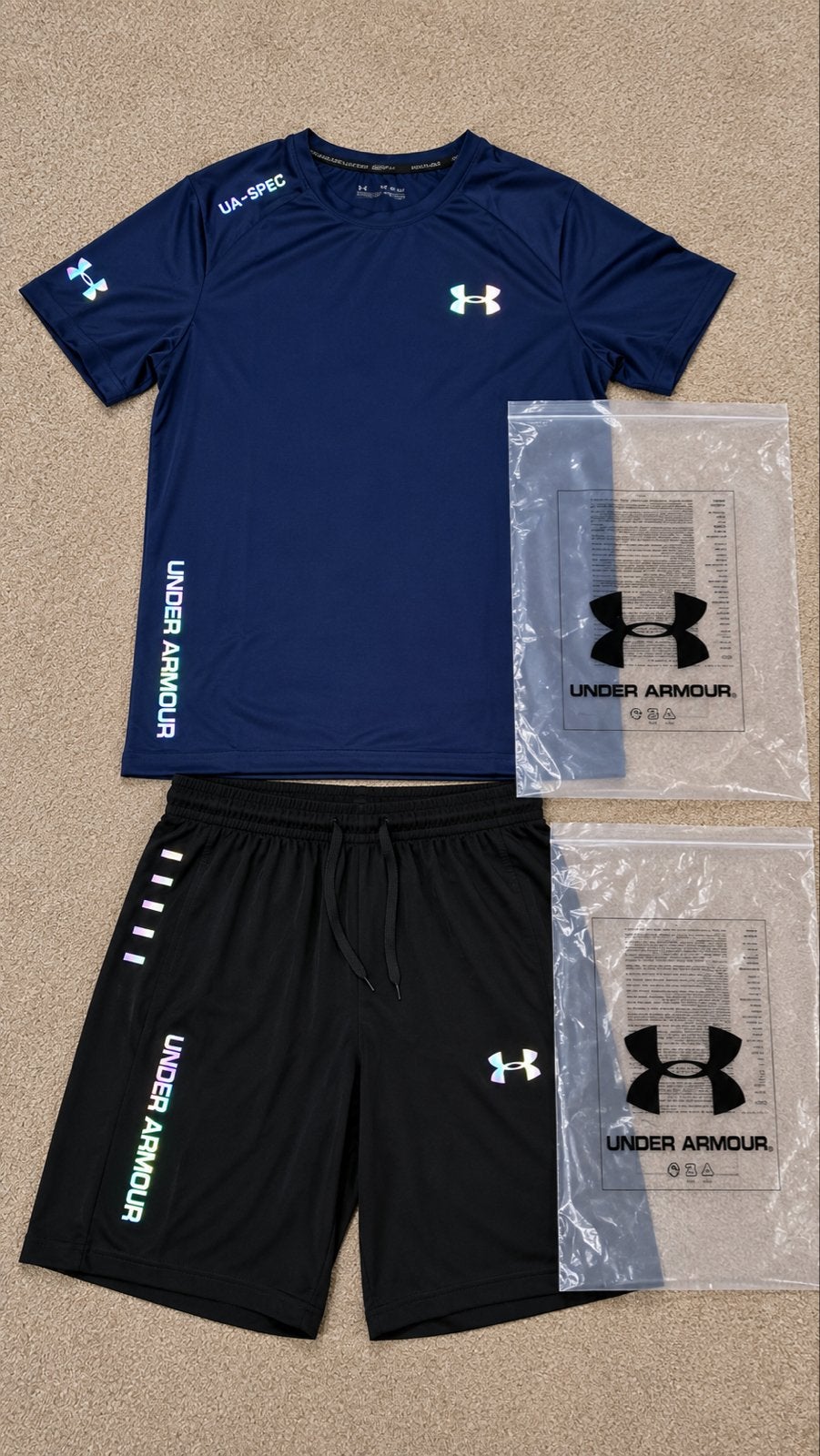 Under Armour Zomersetje - Blauw/Zwart, Blauw, Nieuw, Overige maten, Ophalen of Verzenden