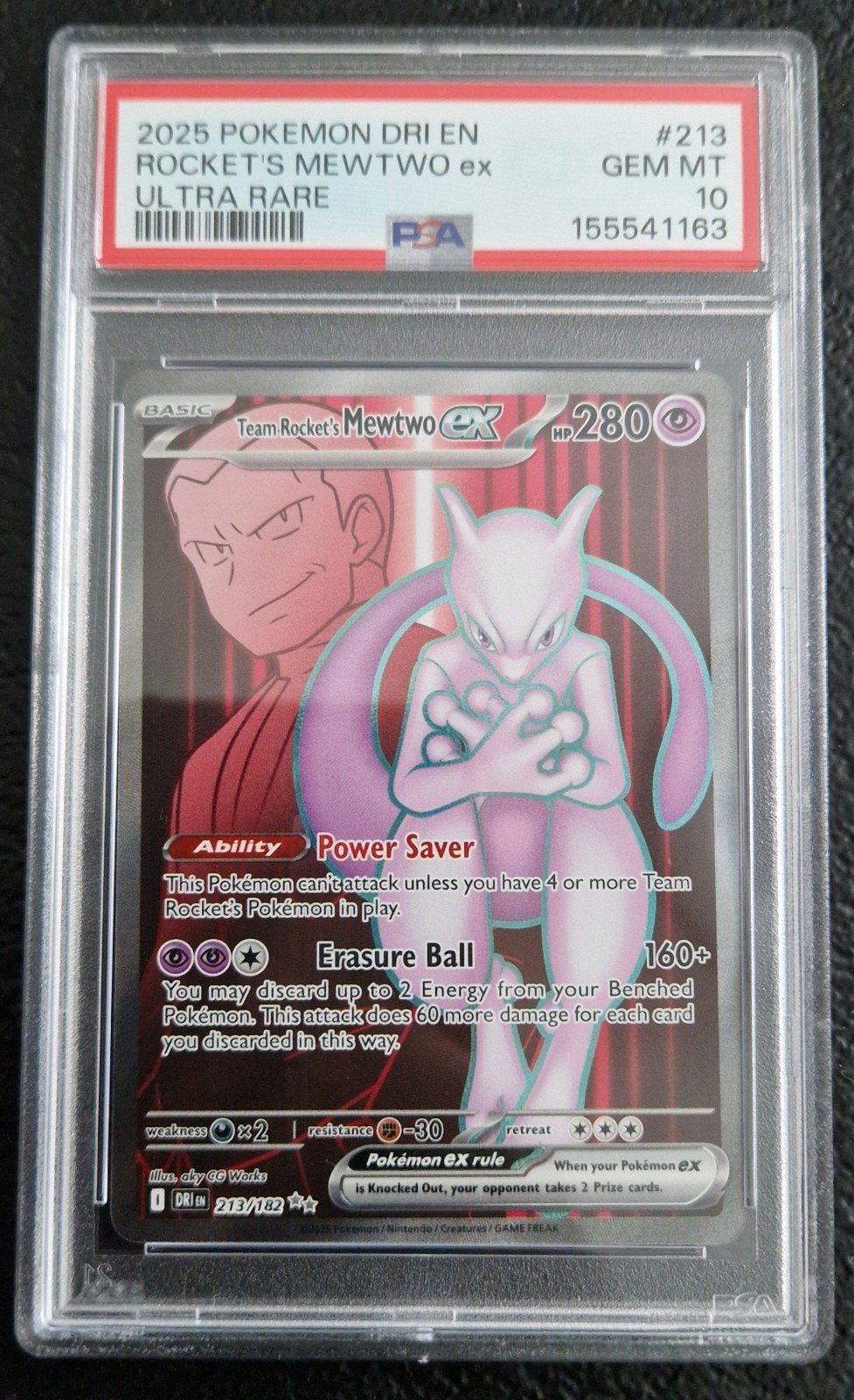 Team Rocket's Mewtwo PSA 10, Ophalen of Verzenden, Zo goed als nieuw