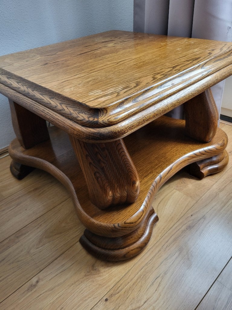 Bijzettafel, Minder dan 55 cm, Gebruikt, Ouderwets, Vierkant