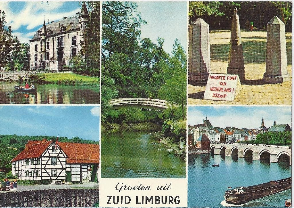 F6 Gelopen ansichtkaart groeten uit zuid limburg, Ophalen of Verzenden, 1980 tot heden, Gelopen, Limburg