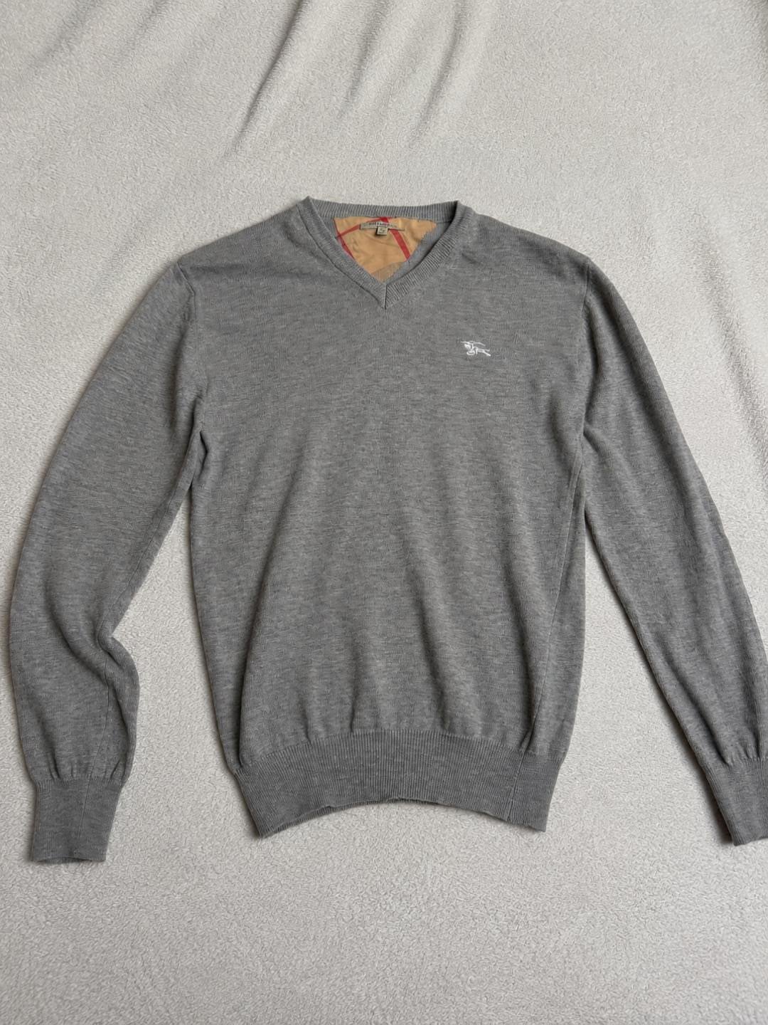 Burberry V-hals trui voor heren - Grijs - Diverse maten, Ophalen of Verzenden, Nieuw, Overige maten, Grijs