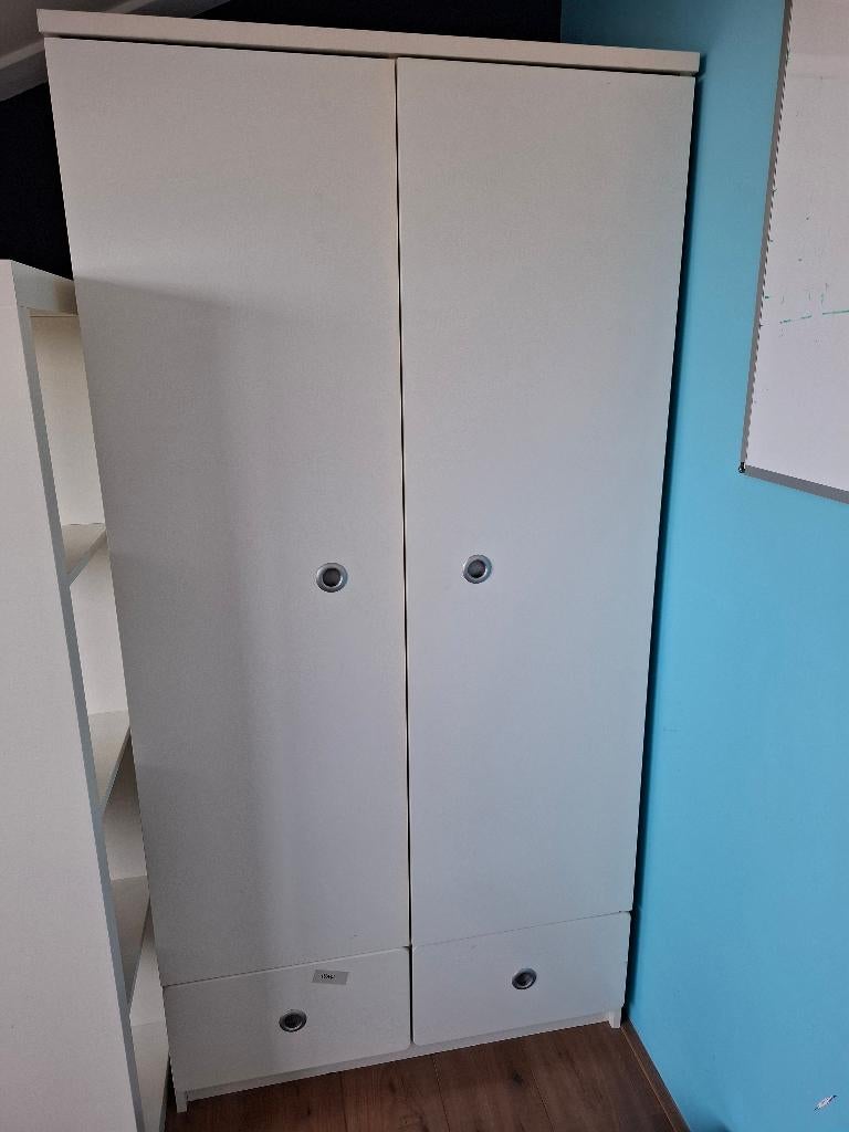 Kledingkast, Huis en Inrichting, Bureaus, Ophalen, Gebruikt, IKEA, Wit