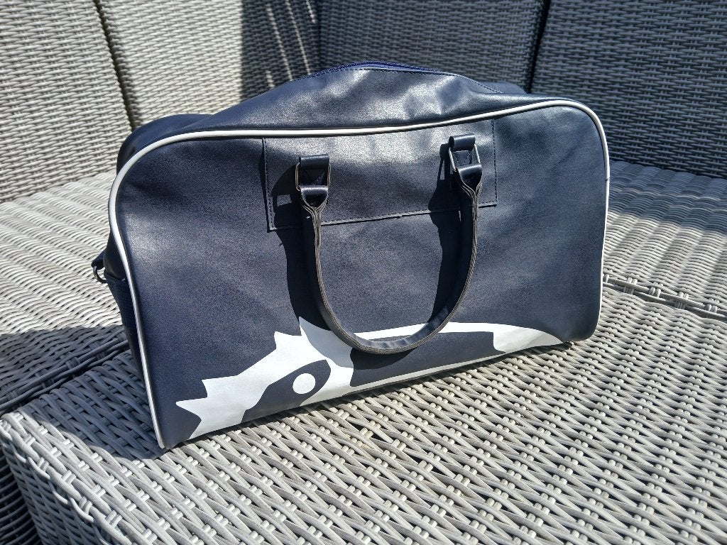 Vintage tas hotel van der valk blauw, Ophalen of Verzenden, Nieuw, Blauw, Handtas