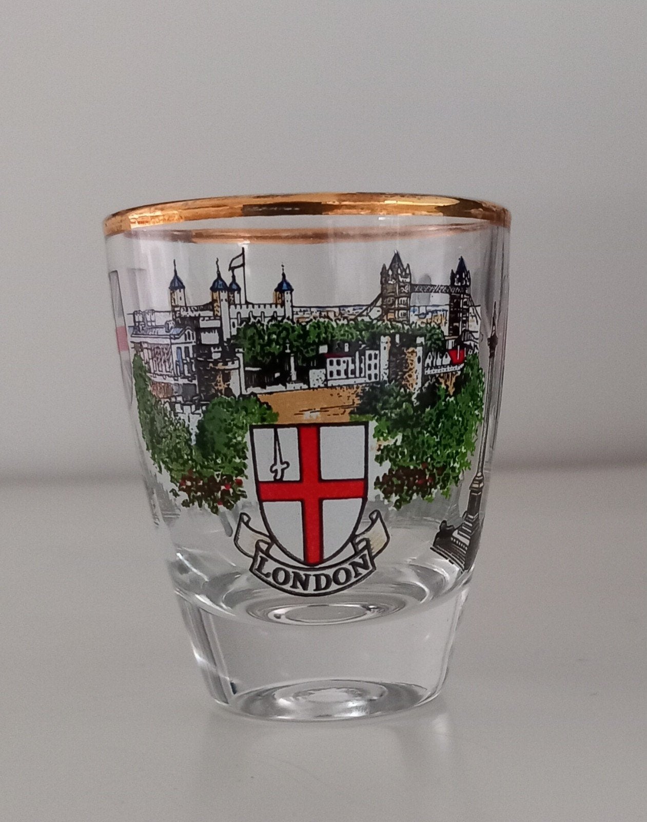 Zes shotglaasjes met een London's motief, Ophalen of Verzenden, Gebruikt, Borrel- of Shotglas