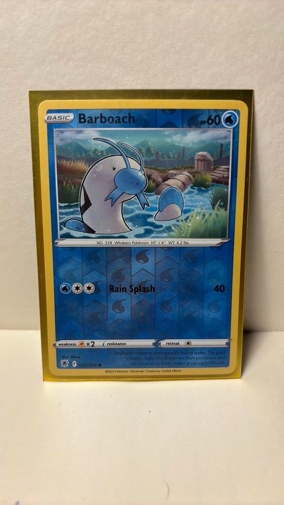 Barboach 035/189 astral radiance reverse holo pokemon kaart, Ophalen of Verzenden, Nieuw, Boosterbox