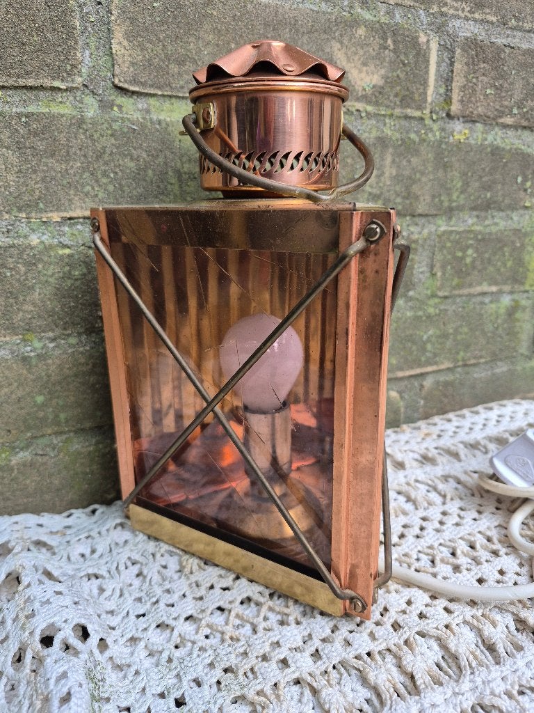 Vintage koperen lantaarn/scheepslantaarn, Ophalen of Verzenden