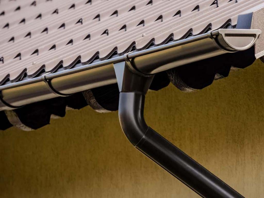 Zwarte Verzinkt Stalen Mastgoot 125/88mm (RAL 9005), Doe-het-zelf en Verbouw, Dakpannen en Dakbedekking, Ophalen, Zwart, Overige typen
