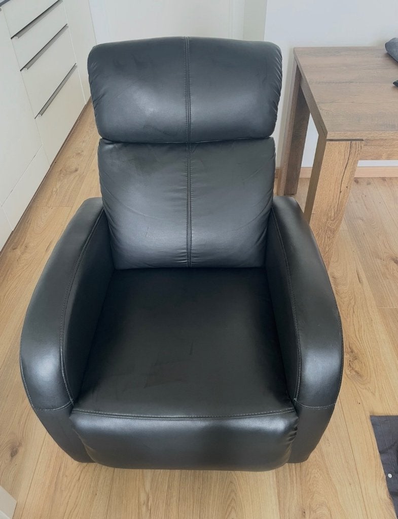Reclining Leather Chair, Ophalen, Gebruikt, 75 tot 100 cm, Leer