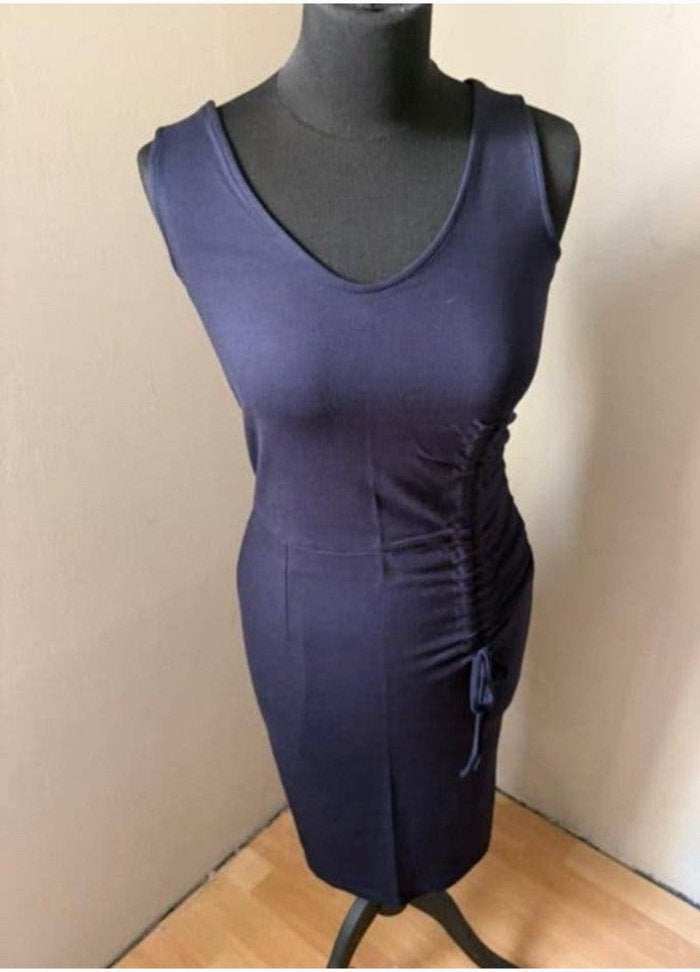 Juffrouw Jansen mooi blauw mouwloos jurkje mt 36 ZGAN, Kleding | Dames, Blauw, Ophalen of Verzenden, Zo goed als nieuw, Maat 36 (S)