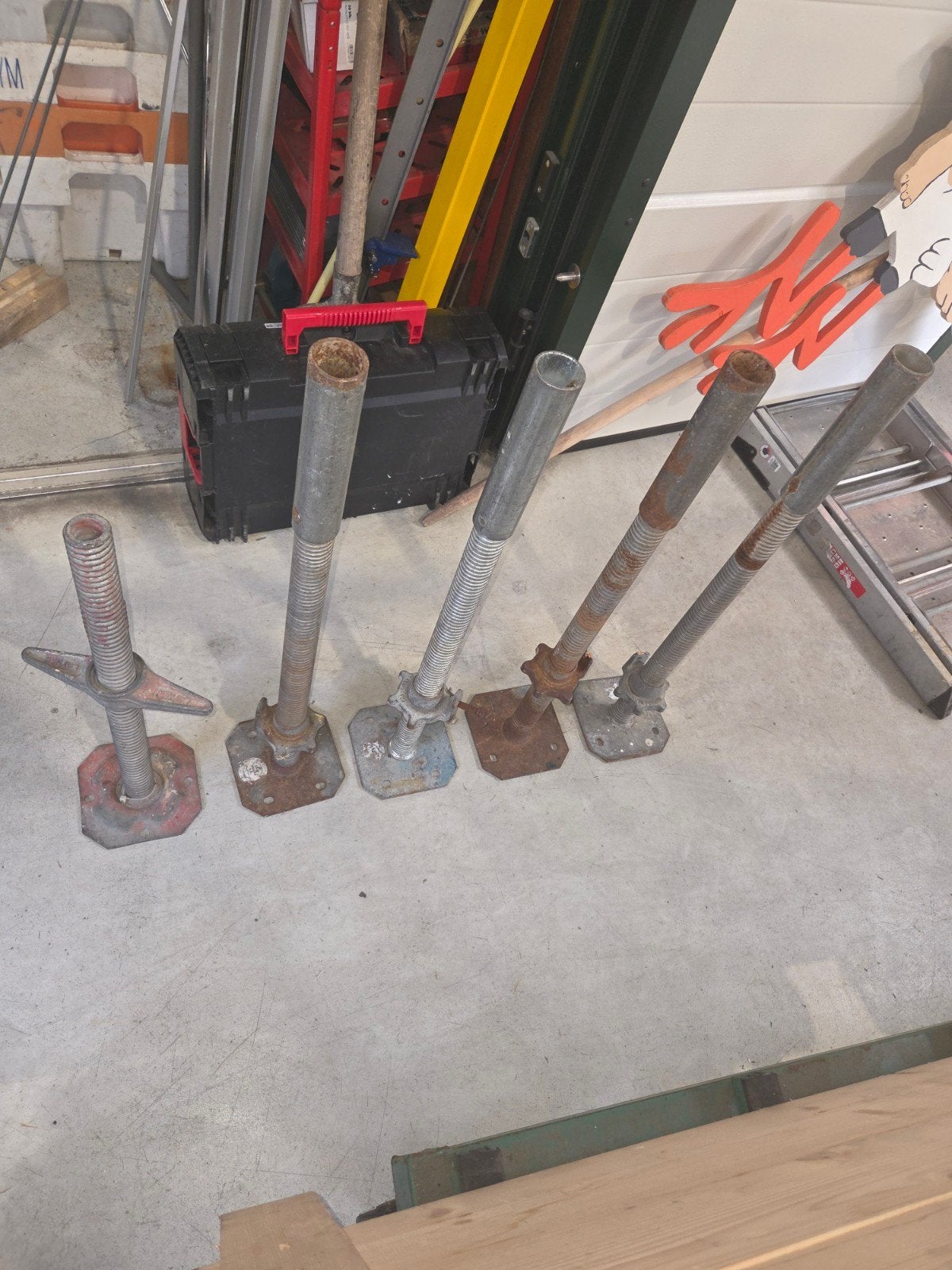 Stelpoten voor steiger - Set van 5 stuks, Doe-het-zelf en Verbouw, Steigers, Ophalen