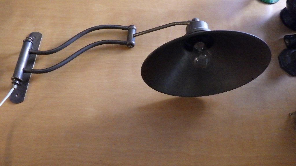 mooie retro schaarlamp, Huis en Inrichting, Gebruikt, Metaal, Wandlamp, E27 (groot)