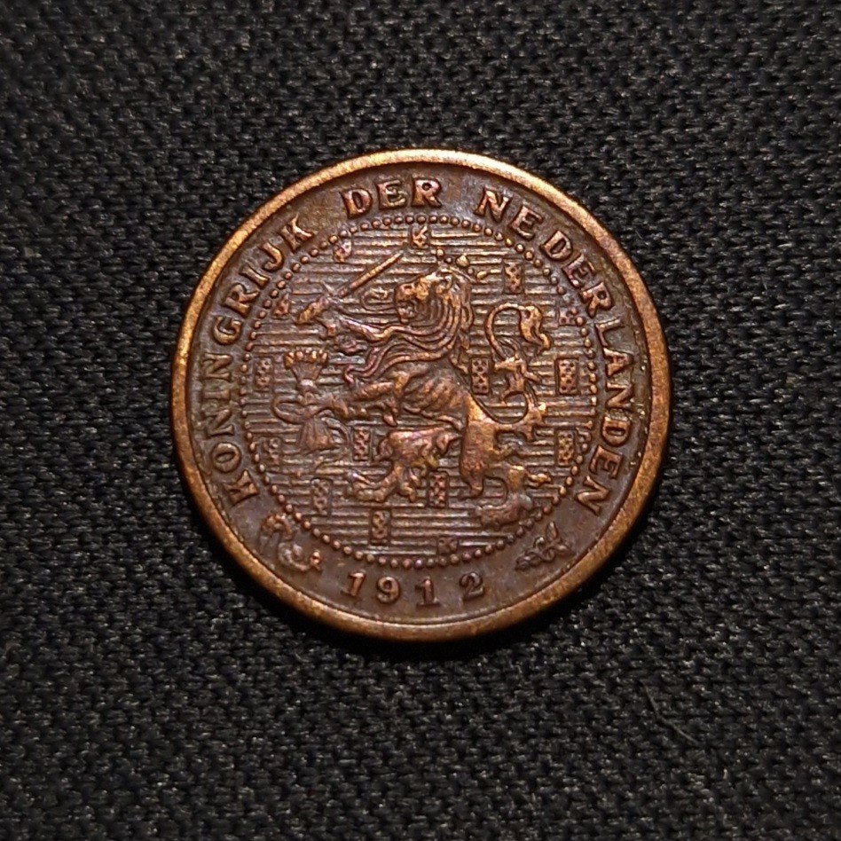 1/2 cent 1912, Verzenden, Koningin Wilhelmina, Overige waardes, Losse munt
