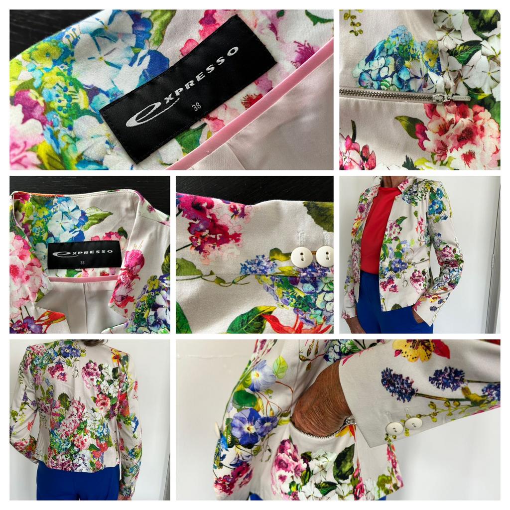 Colbert Expresso maat 38 met bloemenprint, Maat 38/40 (M), Overige kleuren, Ophalen of Verzenden, Zo goed als nieuw