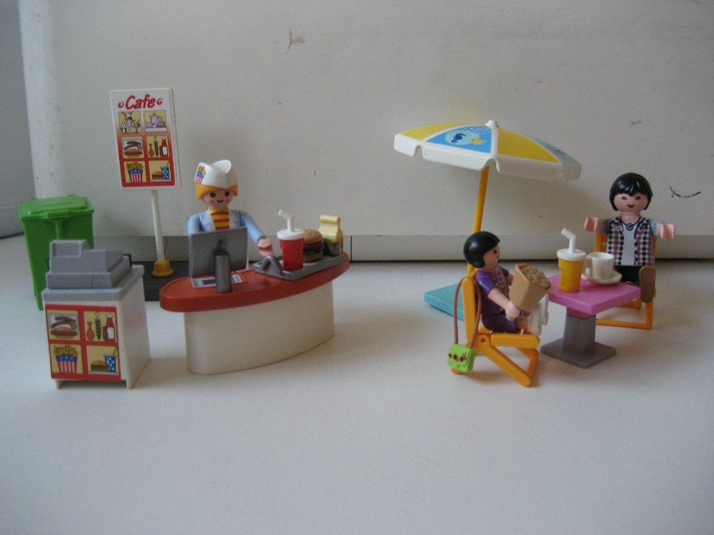 playmobil snackcafe met vader en dochter, Ophalen of Verzenden, Zo goed als nieuw