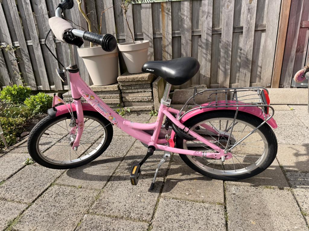 Meisjes fiets 18 inch, Ophalen, Gebruikt, 16 tot 20 inch