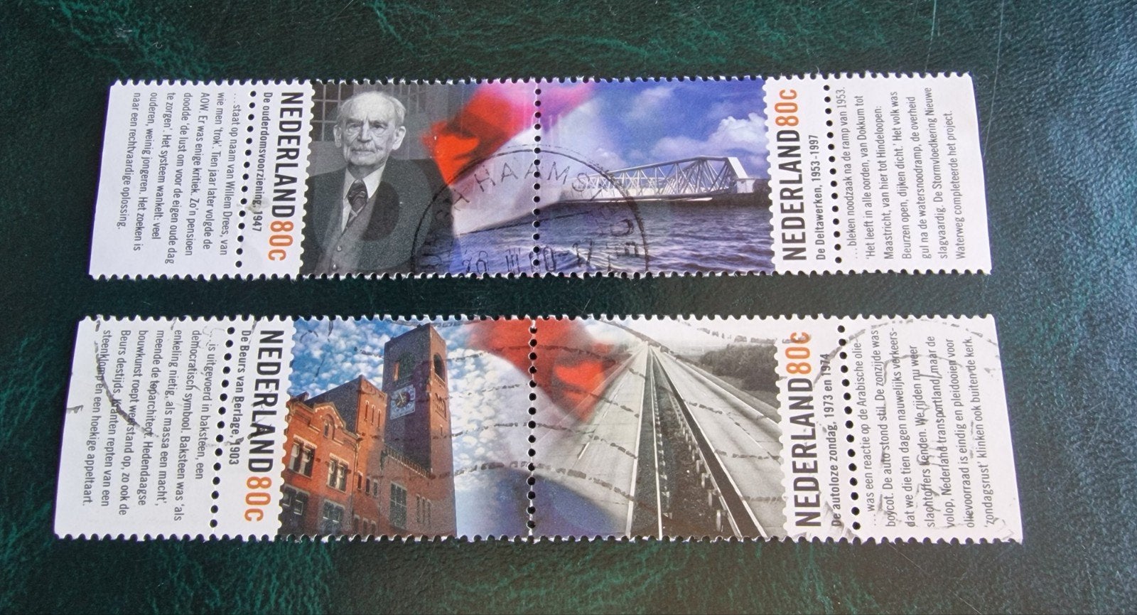 kv1228 Nederlandse postzegels 80c - Historische gebeurteniss, Ophalen of Verzenden, Na 1940, Gestempeld