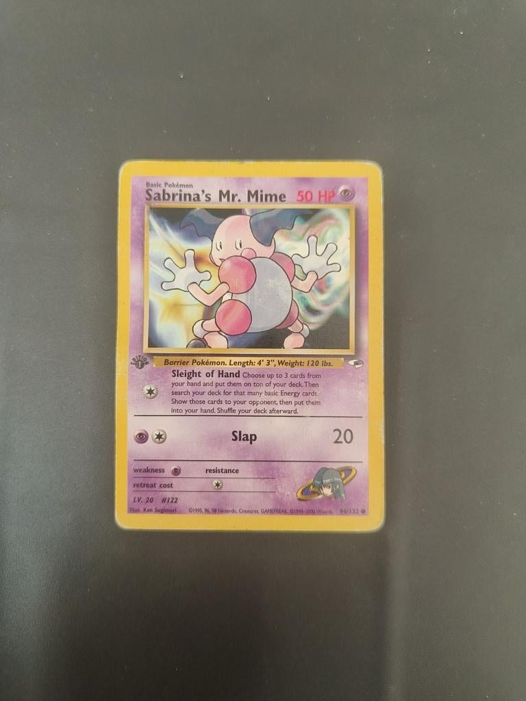 Sabrina's Mr. Mime 1st edition (94/132), Ophalen of Verzenden, Zo goed als nieuw