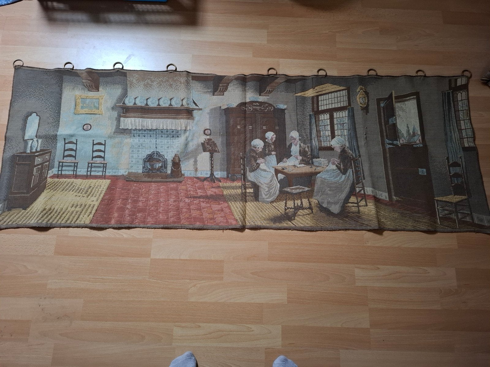 Wandkleed met oud Hollandse afbeelding, Ophalen of Verzenden