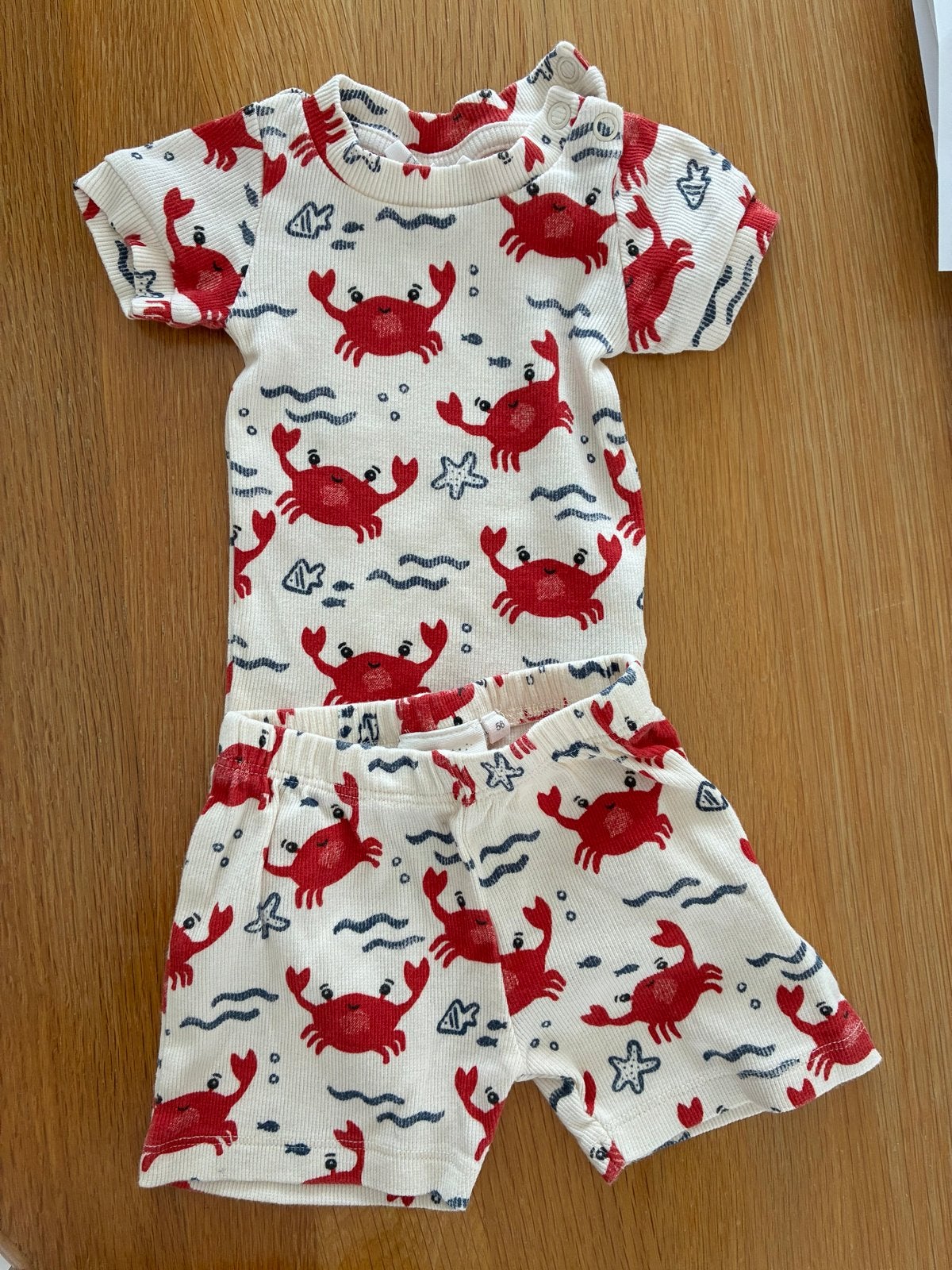 Feetje krabben setje maat 56, Kinderen en Baby's, Babykleding | Maat 56, Ophalen, Zo goed als nieuw, Jongetje of Meisje, Setje
