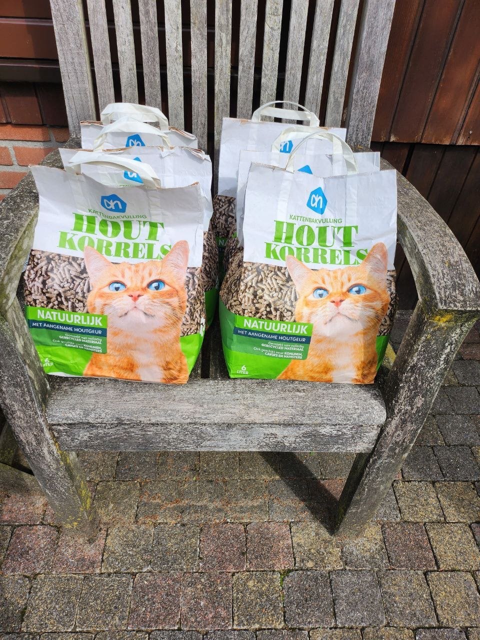 Kattenbakvulling houtkorrels pellets 12 x nieuw, Dieren en Toebehoren, Ophalen, Nieuw
